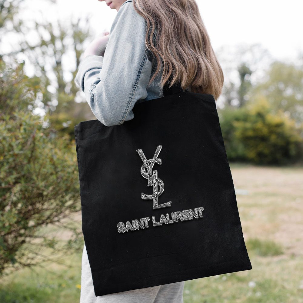 Yves-Saint-Laurent-Diamond-Logo-Luxury-Cotton-Canvas-Tote-Bag-TTB1967-2