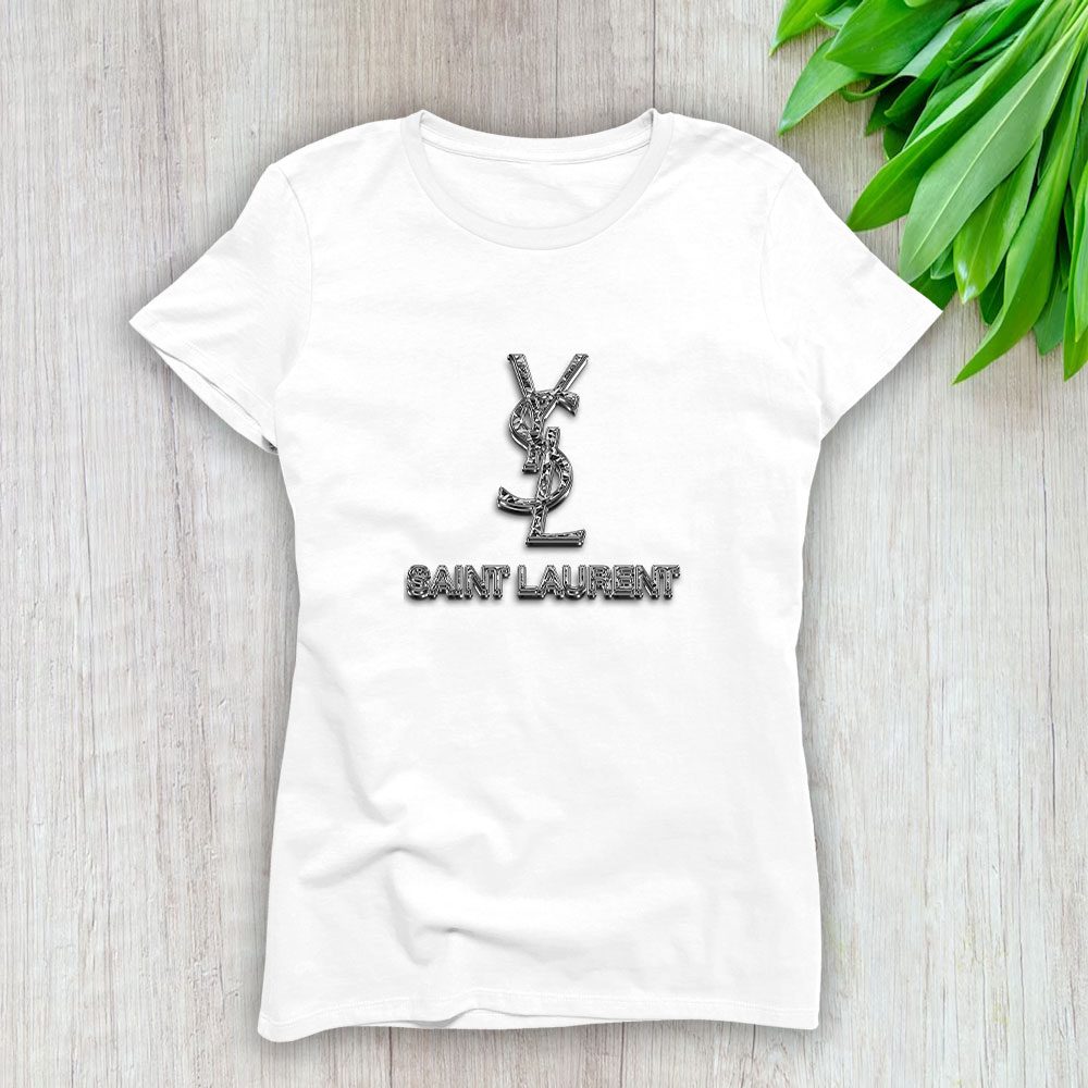 Yves-Saint-Laurent-Diamond-Logo-Luxury-Lady-T-Shirt-Luxury-Tee-For-Women-LDS1969 Yves Saint Laurent Diamond Logo Luxury Lady T-Shirt Luxury Tee For Women LDS1969