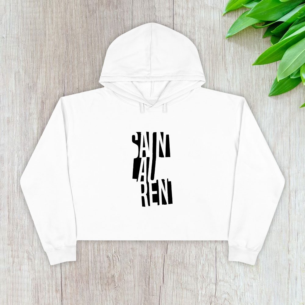 Yves-Saint-Laurent-Logo-Luxury-Crop-Pullover-Hoodie-For-Lady-CPH1957 Yves Saint Laurent Logo Luxury Crop Pullover Hoodie For Lady CPH1957