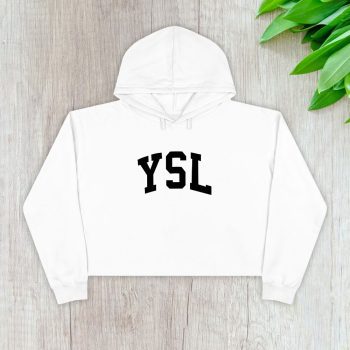 Yves Saint Laurent Logo Luxury Crop Pullover Hoodie For Lady CPH1960