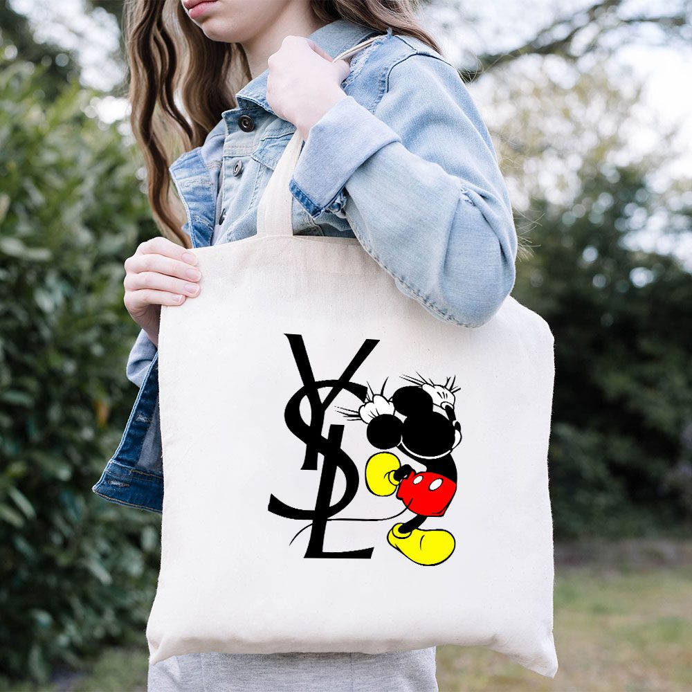 Yves-Saint-Laurent-Logo-Luxury-Mickey-Mouse-Cotton-Canvas-Tote-Bag-TTB1974-1