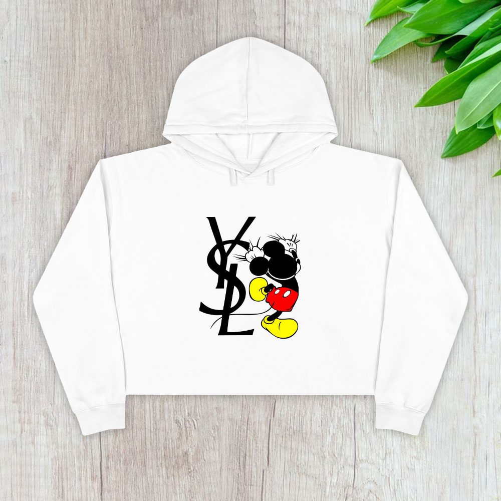 Yves-Saint-Laurent-Logo-Luxury-Mickey-Mouse-Crop-Pullover-Hoodie-For-Lady-CPH1974 Yves Saint Laurent Logo Luxury Mickey Mouse Crop Pullover Hoodie For Lady CPH1974