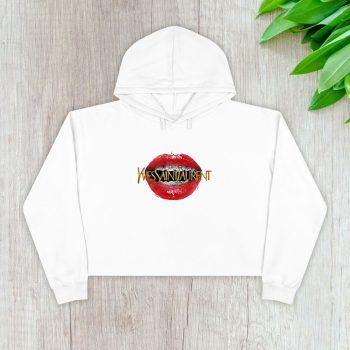 Yves Saint Laurent Logo Luxury Sexy Lips Crop Pullover Hoodie For Lady CPH1972