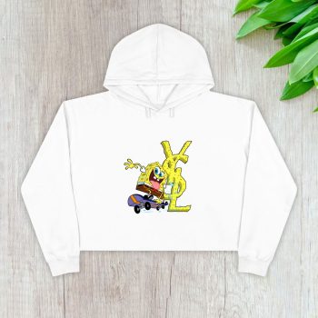 Yves Saint Laurent Logo Luxury Spongebob Crop Pullover Hoodie For Lady CPH1976