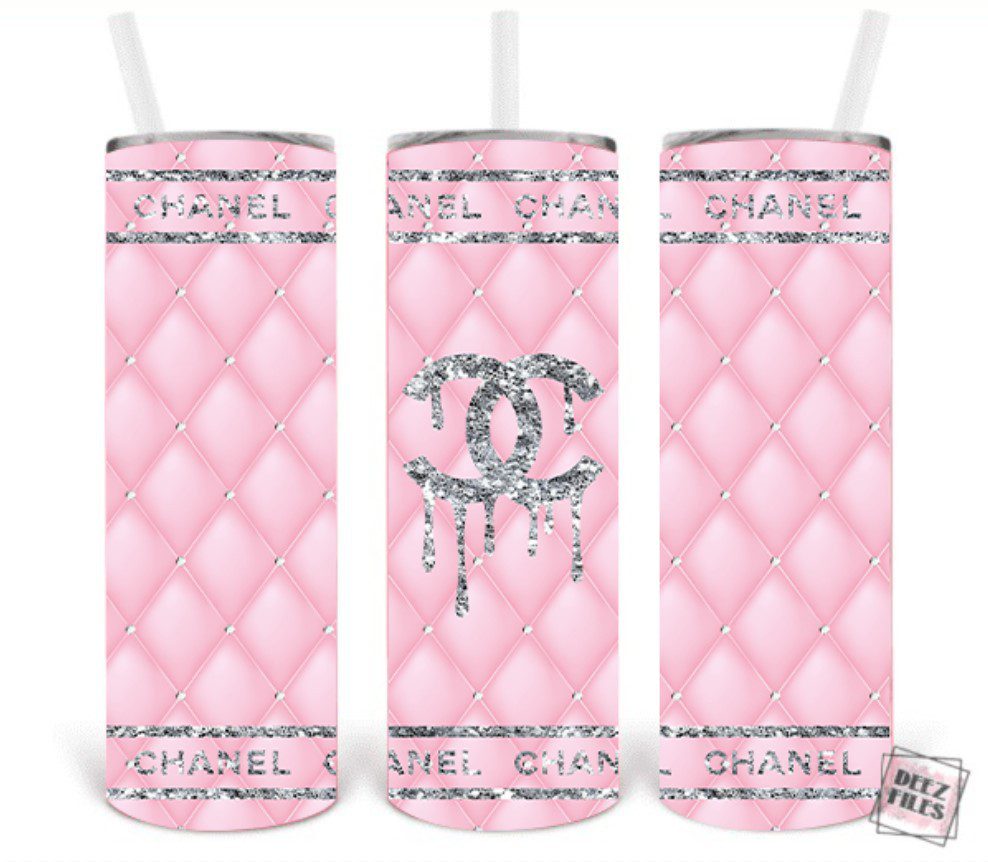 Chanel Pink Yeti Inspired Luxury Skinny Tumbler 20oz SKT1533 Chanel Pink Yeti Inspired Luxury Skinny Tumbler 20oz SKT1533