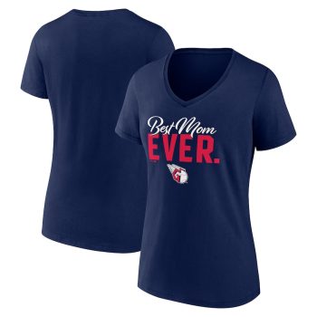 Cleveland Guardians Women's Mother's Day V-Neck T-Shirt - Navy