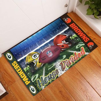 Custom A House Divided NFL Teams Doormat-04 Doormat Welcome Mat DM1216