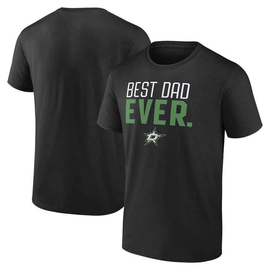Dallas-Stars-Best-Dad-Ever-T-Shirt-Black Dallas Stars Best Dad Ever T-Shirt - Black