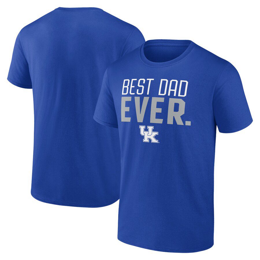 Kentucky-Wildcats-Best-Dad-Ever-T-Shirt-Royal Kentucky Wildcats Best Dad Ever T-Shirt - Royal