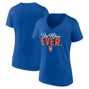 New York Mets Women's Mother's Day V-Neck T-Shirt - Royal