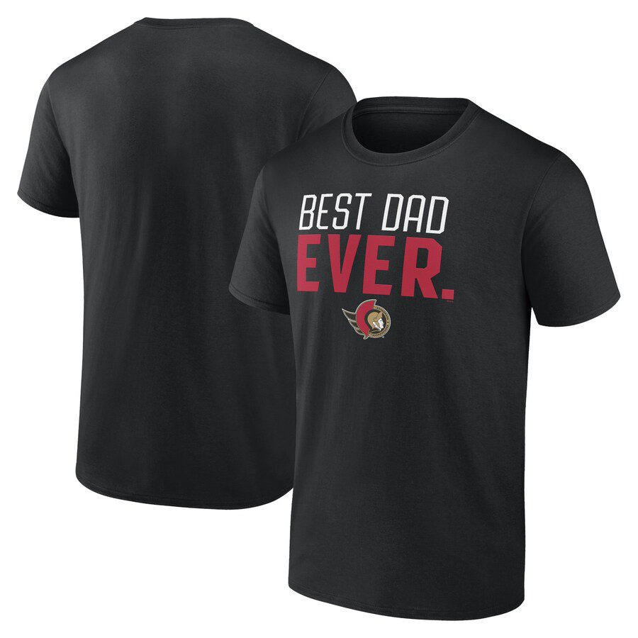 Ottawa-Senators-Best-Dad-Ever-T-Shirt-Black Ottawa Senators Best Dad Ever T-Shirt - Black