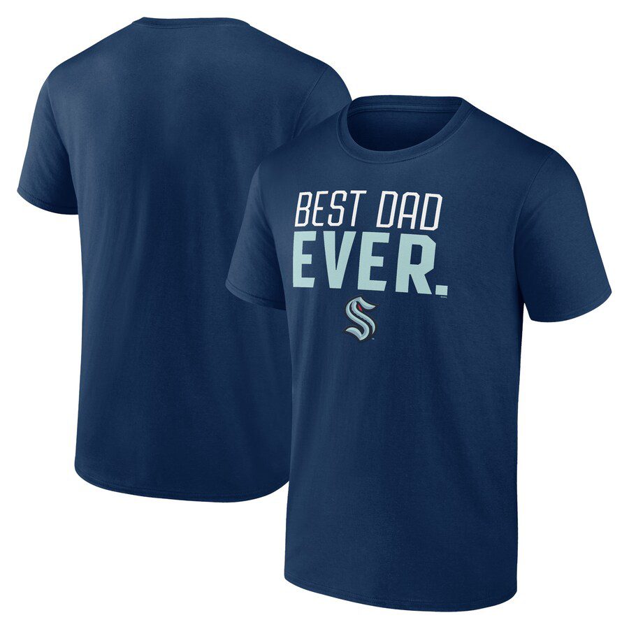 Seattle-Kraken-Best-Dad-Ever-T-Shirt-Deep-Sea-Blue Seattle Kraken Best Dad Ever T-Shirt - Deep Sea Blue