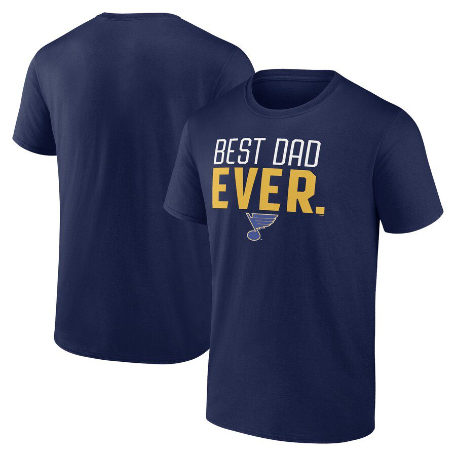 St.-Louis-Blues-Best-Dad-Ever-T-Shirt-Navy St. Louis Blues Best Dad Ever T-Shirt - Navy