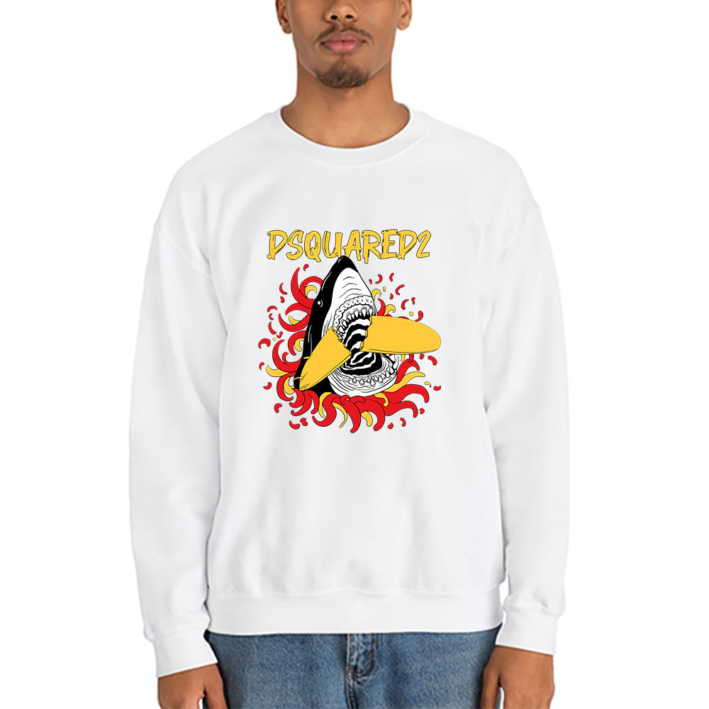 Cartoon-Shark-With-Surfboard-Dsquared2-Brand-Unisex-Sweatshirt-TAS5487-3
