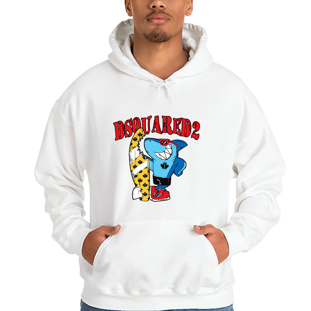 Cartoon-Shark-With-Surfboard-Dsquared2-Unisex-Hoodie-TAH5486-4