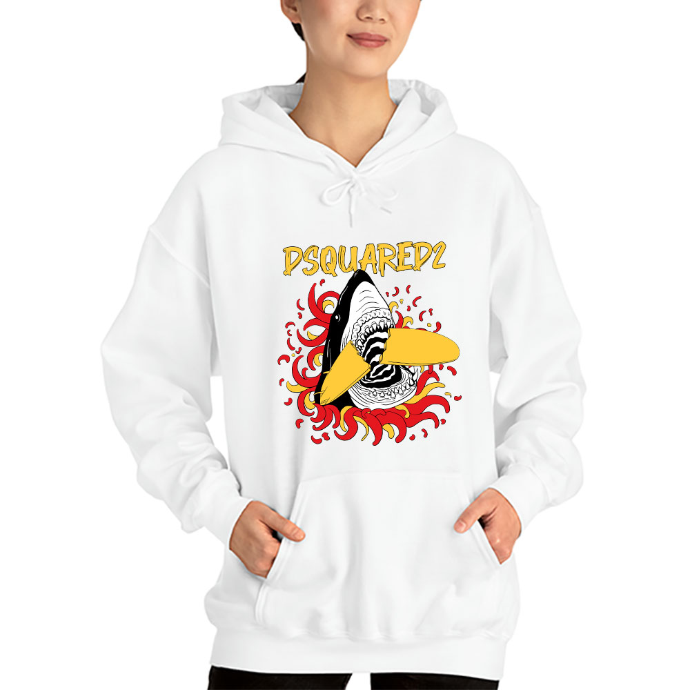 Cartoon-Shark-With-Surfboard-Dsquared2-Unisex-Hoodie-TAH5487-5