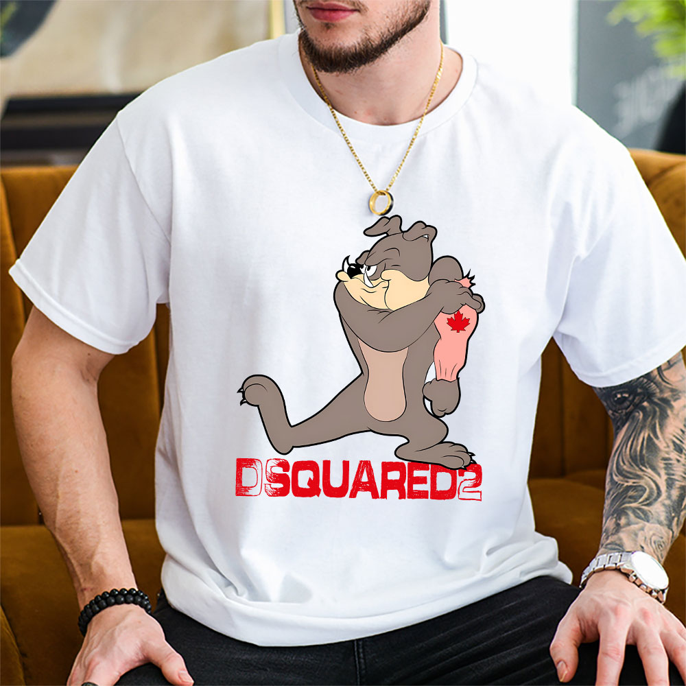 Spike-Bulldog-In-Tom-And-Jerry-Dsquared2-Unisex-T-Shirt-TAT5567-2