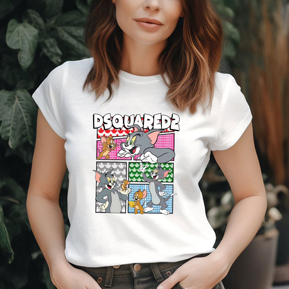 Tom-And-Jerry-Dsquared2-Brand-Lady-Shirt-Women-Tee-TLT5465-2