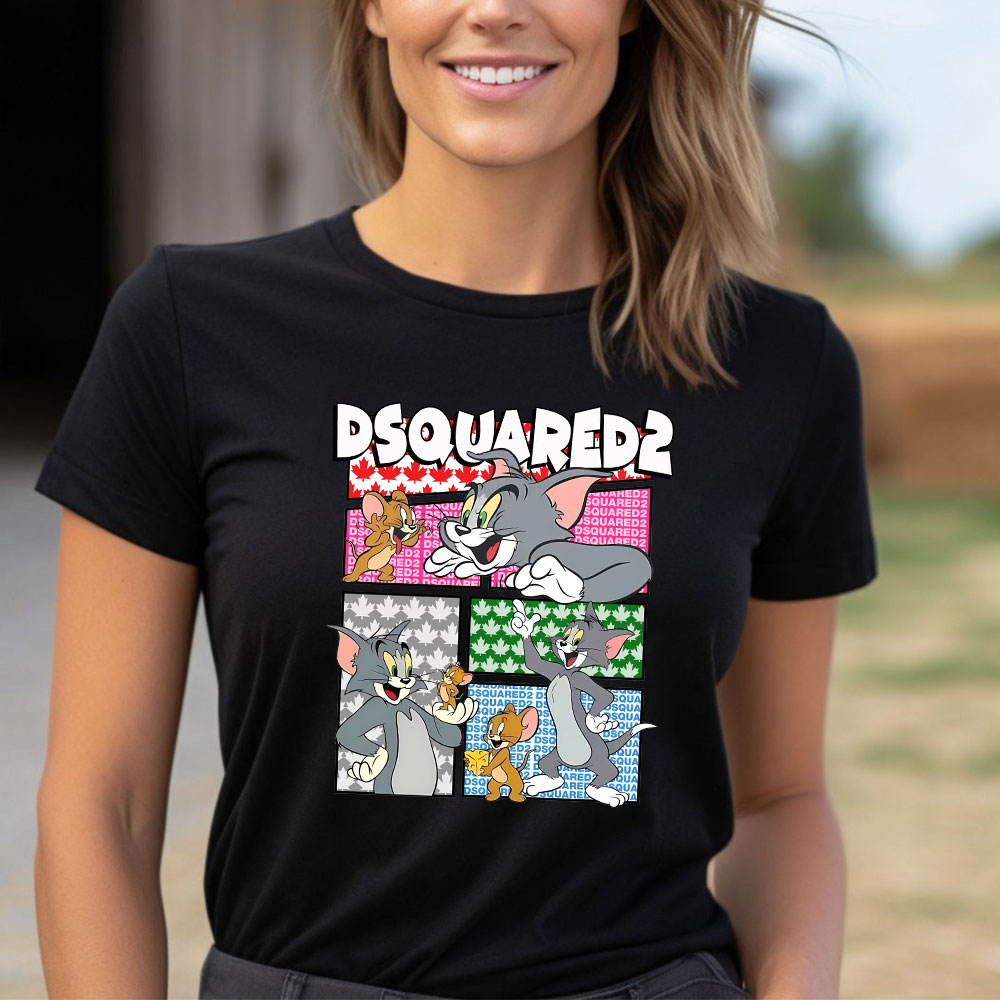 Tom-And-Jerry-Dsquared2-Brand-Lady-Shirt-Women-Tee-TLT5465-3