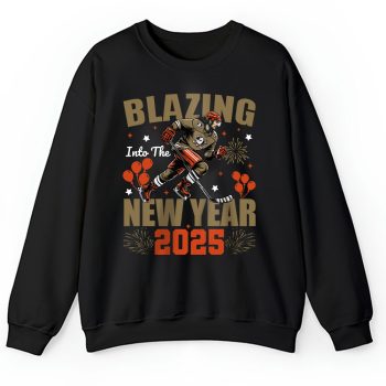 Anaheim Ducks Blazing Into The New Year NHL Gift For Fan Hello 2025 Unisex Sweatshirt TAS22254