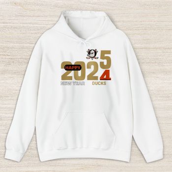 Anaheim Ducks Happy New Year NHL Gift For Fan Hello 2025 Unisex Hoodie TAH22250