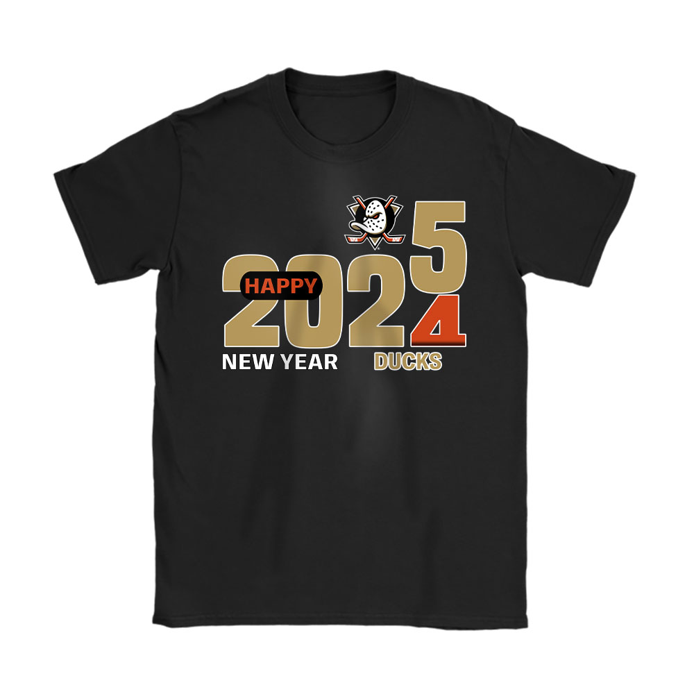 Anaheim-Ducks-Happy-New-Year-NHL-Gift-For-Fan-Hello-2025-Unisex-T-Shirt-Cotton-Tee-TAT22250 Anaheim Ducks Happy New Year NHL Gift For Fan Hello 2025 Unisex T-Shirt Cotton Tee TAT22250