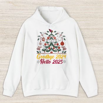 Arizona Cardinals Happy New Year NFL Gift For Fan Goodbye 2024 Hello 2025 Unisex Hoodie TAH22257