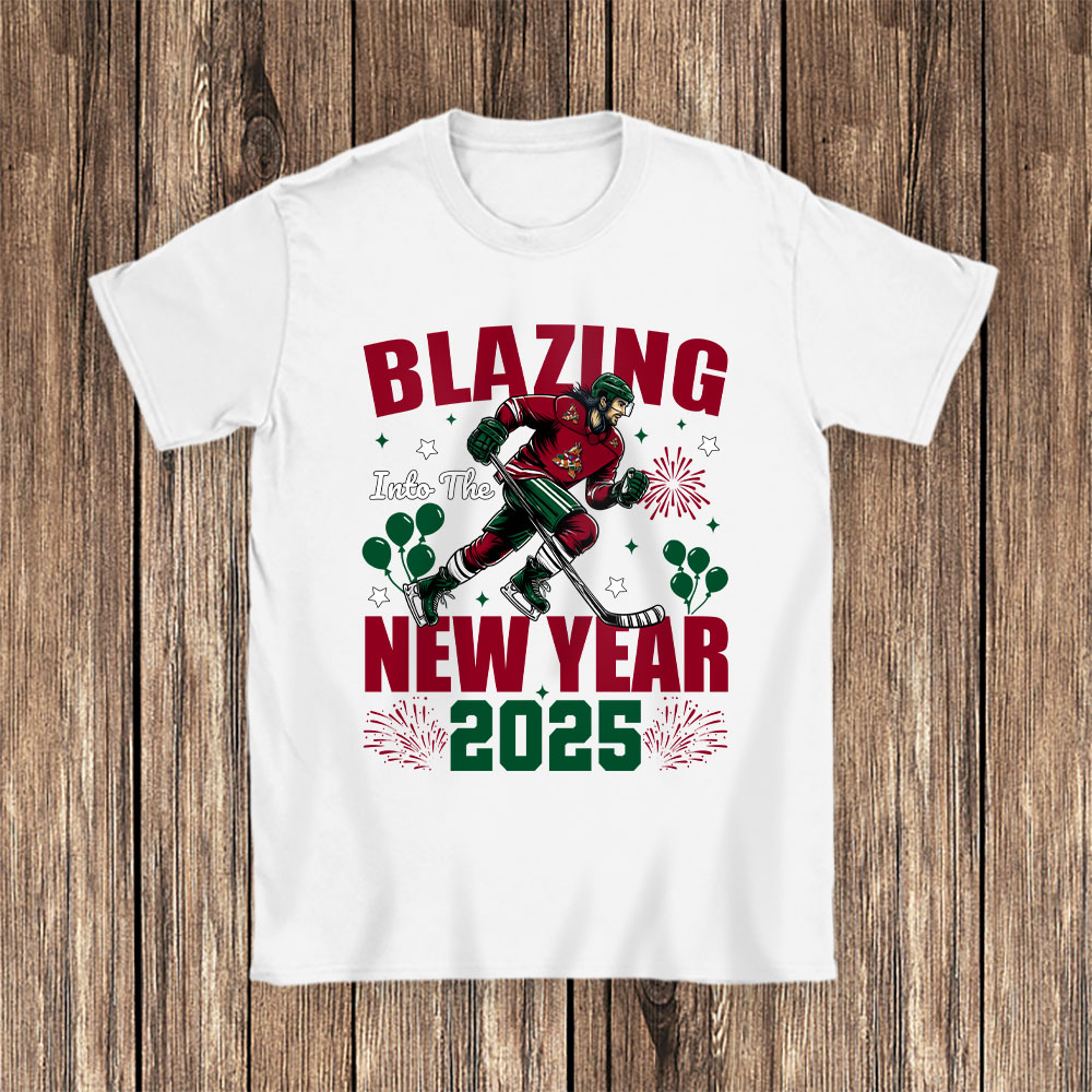 Arizona-Coyotes-Blazing-Into-The-New-Year-NHL-Gift-For-Fan-Hello-2025-Unisex-T-Shirt-Cotton-Tee-TAT22279-1