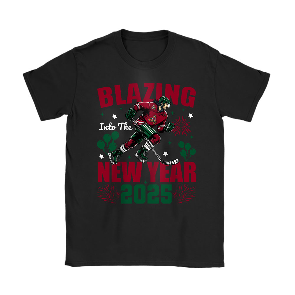 Arizona-Coyotes-Blazing-Into-The-New-Year-NHL-Gift-For-Fan-Hello-2025-Unisex-T-Shirt-Cotton-Tee-TAT22279 Arizona Coyotes Blazing Into The New Year NHL Gift For Fan Hello 2025 Unisex T-Shirt Cotton Tee TAT22279