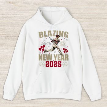 Arizona Diamondbacks Blazing Into The New Year MLB Gift For Fan Hello 2025 Unisex Hoodie TAH22274