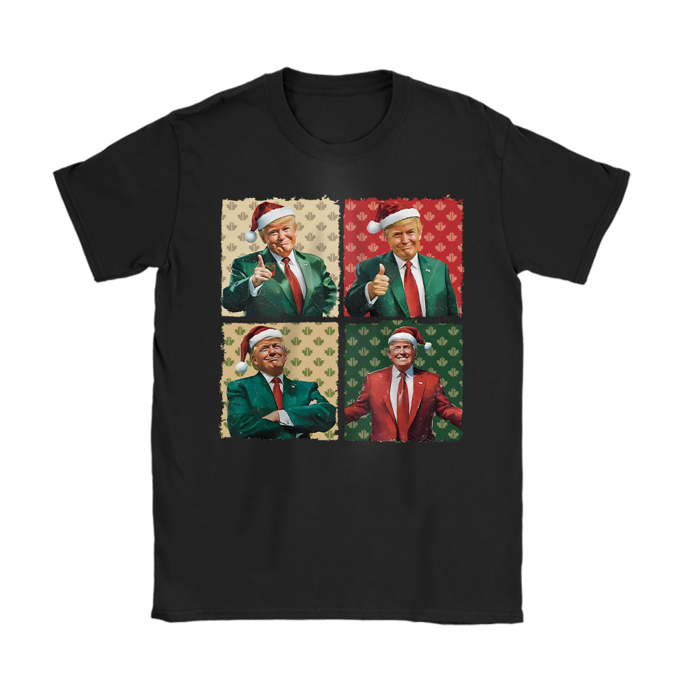 Boho-Christmas-Trump-Happy-Holidays-Merry-Vibes-Dsquared2-Unisex-T-Shirt-Cotton-Tee-TAT21968 Boho Christmas Trump Happy Holidays Merry Vibes Dsquared2 Unisex T-Shirt Cotton Tee TAT21968