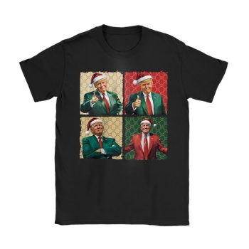 Boho Christmas Trump Happy Holidays Merry Vibes Gucci Unisex T-Shirt Cotton Tee TAT21970