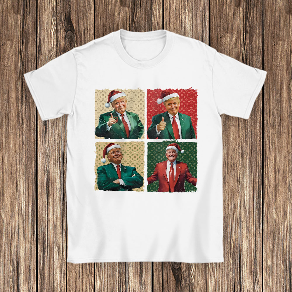 Boho-Christmas-Trump-Happy-Holidays-Merry-Vibes-Louis-Vuitton-Unisex-T-Shirt-Cotton-Tee-TAT21972-1