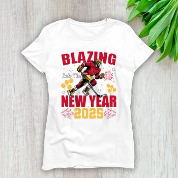 Calgary Flames Blazing Into The New Year NHL Gift For Fan Hello 2025 Unisex Sweatshirt TAS22419