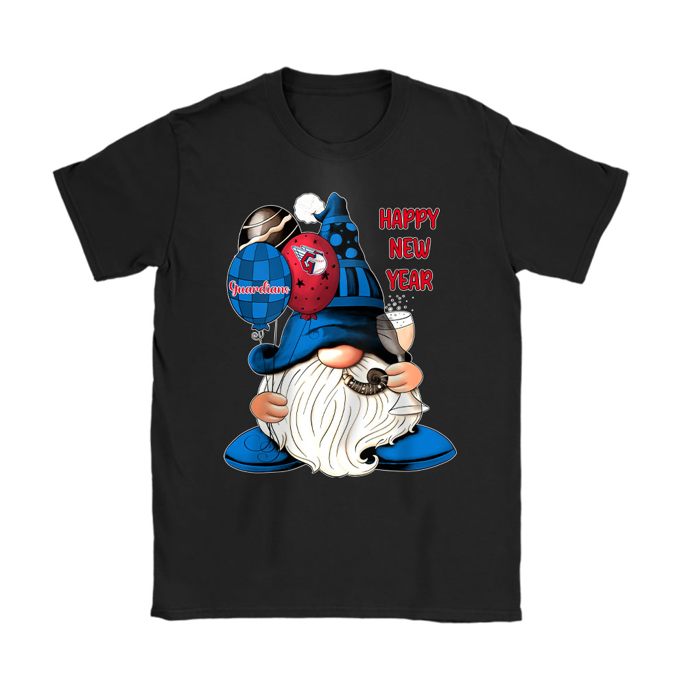 Cleveland-Guardians-Happy-New-Year-MLB-Gift-For-Fan-Cute-Gnomes-Unisex-T-Shirt-Cotton-Tee-TAT22499 Cleveland Guardians Happy New Year MLB Gift For Fan Cute Gnomes Unisex T-Shirt Cotton Tee TAT22499