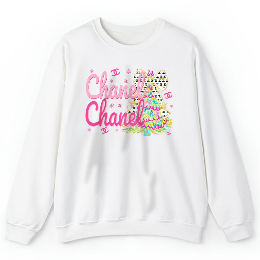 Colorful-Glitter-Holly-Jolly-Coquette-Christmas-Tree-Chanel-Unisex-Sweatshirt-TAS21993-1