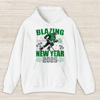 Dallas Stars Blazing Into The New Year NHL Gift For Fan Hello 2025 Unisex Hoodie TAH22521