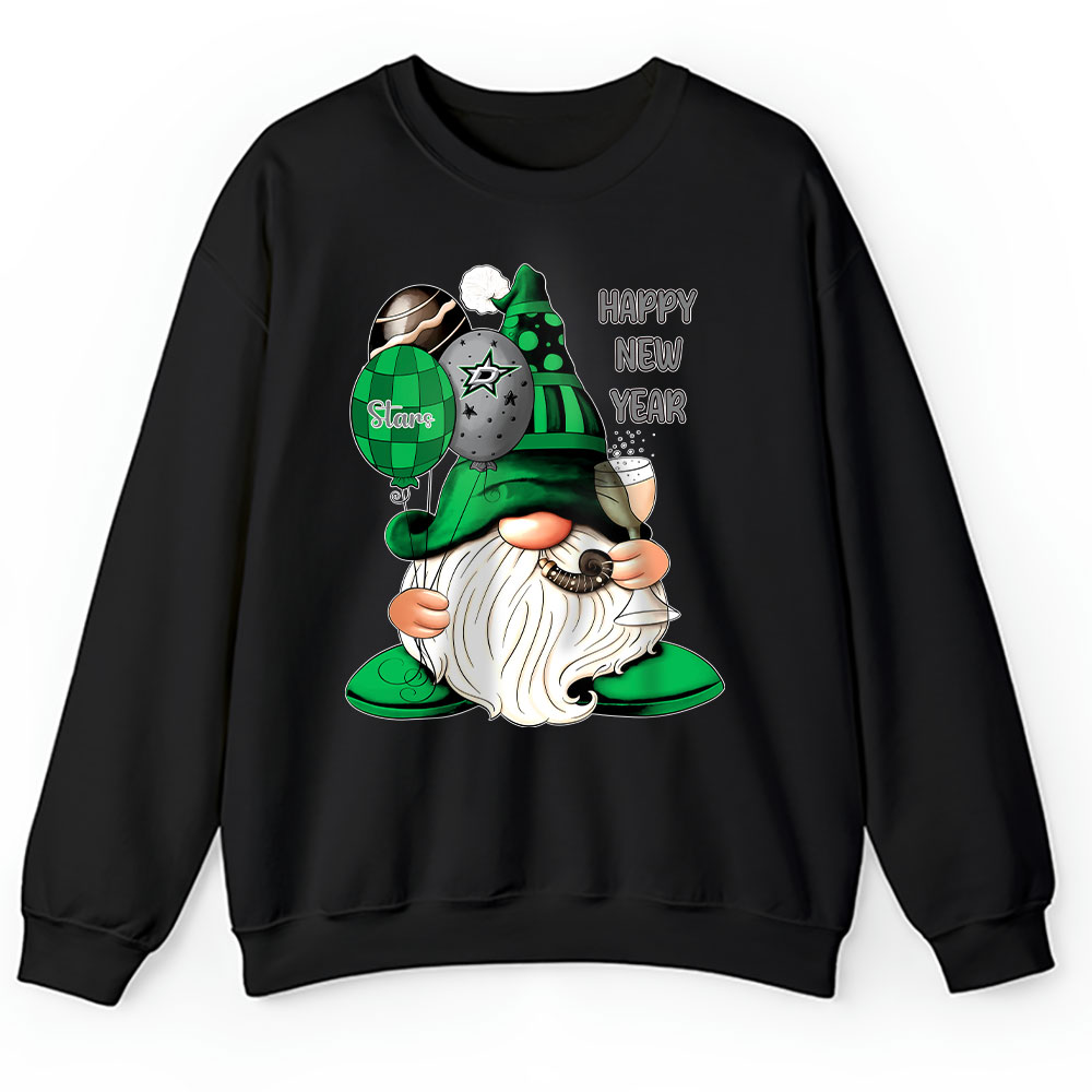Dallas-Stars-Happy-New-Year-NHL-Gift-For-Fan-Cute-Gnomes-Unisex-Sweatshirt-TAS22520 Dallas Stars Happy New Year NHL Gift For Fan Cute Gnomes Unisex Sweatshirt TAS22520