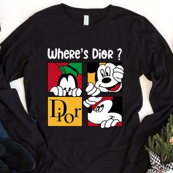 Dior Logo Luxury Mickey Pluto Unisex & Kid Long Sleeve Tee LTB2519