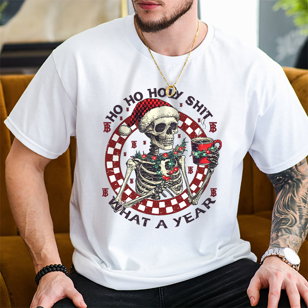 Ho-Ho-Holy-Shit-What-A-Year-Christmas-Burberry-Unisex-T-Shirt-Cotton-Tee-TAT22090-1