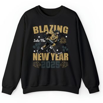 Las Vegas Golden Knights Blazing Into The New Year NHL Gift For Fan Hello 2025 Unisex Sweatshirt TAS22765