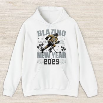Los Angeles Kings Blazing Into The New Year NHL Gift For Fan Hello 2025 Unisex Hoodie TAH22727