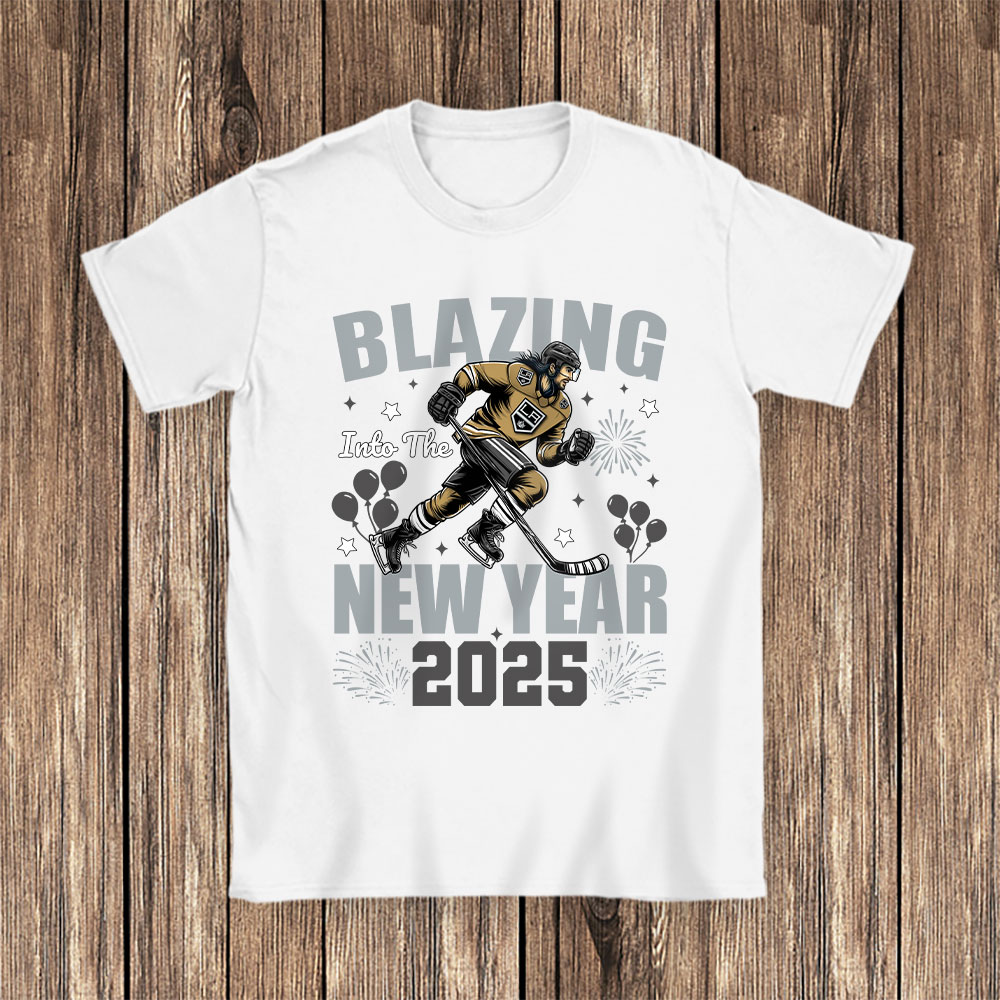 Los-Angeles-Kings-Blazing-Into-The-New-Year-NHL-Gift-For-Fan-Hello-2025-Unisex-T-Shirt-Cotton-Tee-TAT22727-1