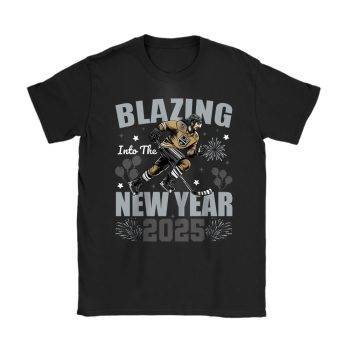 Los Angeles Kings Blazing Into The New Year NHL Gift For Fan Hello 2025 Unisex T-Shirt Cotton Tee TAT22727