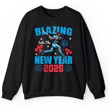 Miami Marlins Blazing Into The New Year MLB Gift For Fan Hello 2025 Unisex Sweatshirt TAS22800