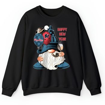 Miami Marlins Happy New Year MLB Gift For Fan Cute Gnomes Unisex Sweatshirt TAS22799