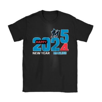 Miami Marlins Happy New Year MLB Gift For Fan Hello 2025 Unisex T-Shirt Cotton Tee TAT22795