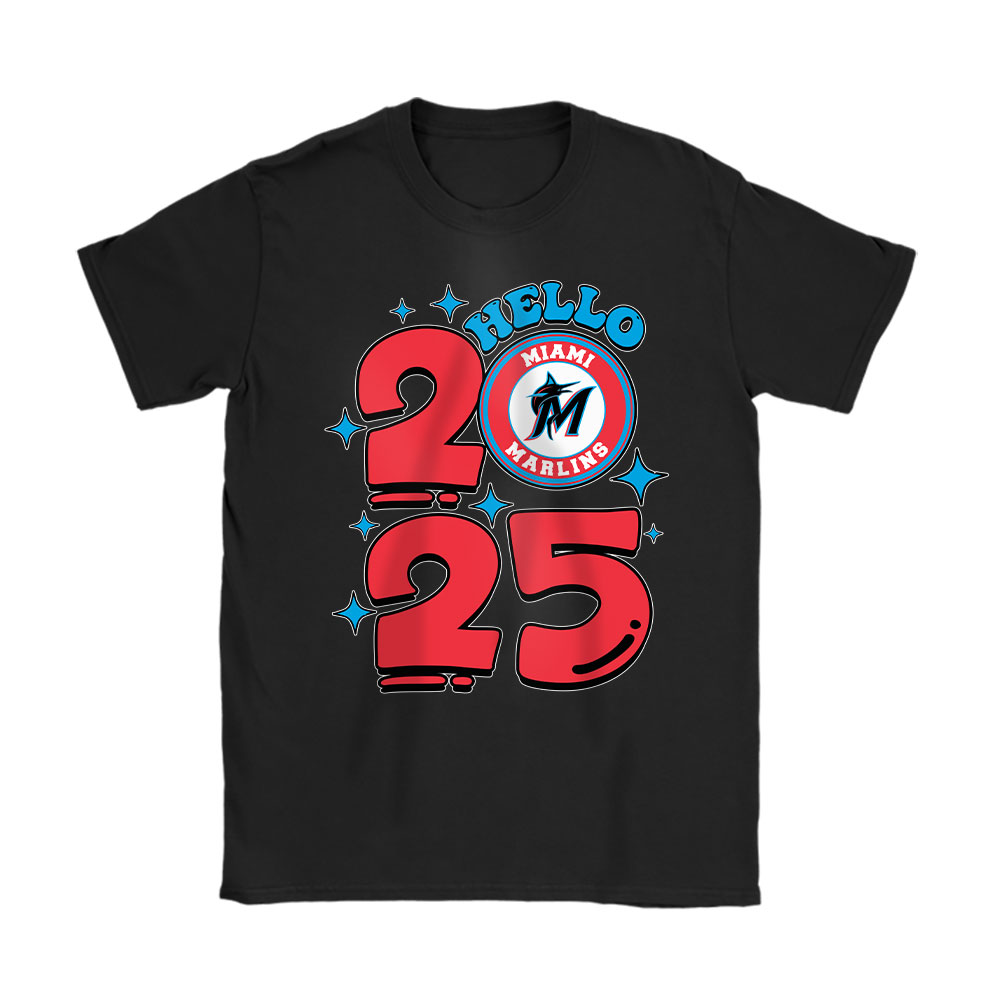 Miami-Marlins-Happy-New-Year-MLB-Gift-For-Fan-Unisex-T-Shirt-Cotton-Tee-TAT22796 Miami Marlins Happy New Year MLB Gift For Fan Unisex T-Shirt Cotton Tee TAT22796