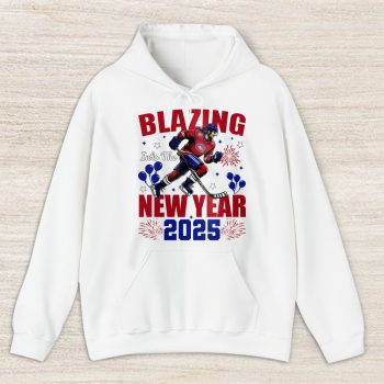 Montreal Canadiens Blazing Into The New Year NHL Gift For Fan Hello 2025 Unisex Hoodie TAH22770