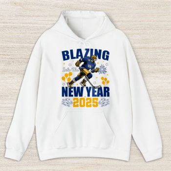 Nashville Predators Blazing Into The New Year NHL Gift For Fan Hello 2025 Unisex Hoodie TAH22884